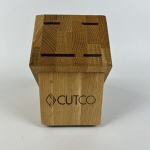 Cutco Wood‎ Knife Block 4 Slot USA Honey Oak